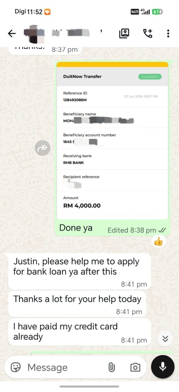 Customer approval conversation